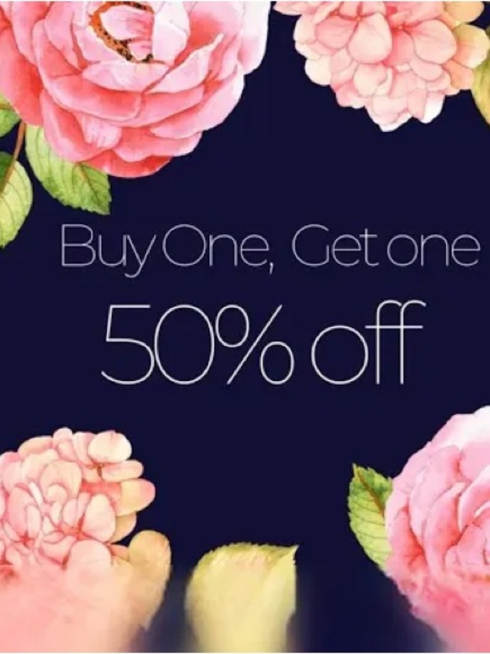 All Items Buy One Get One 50% off